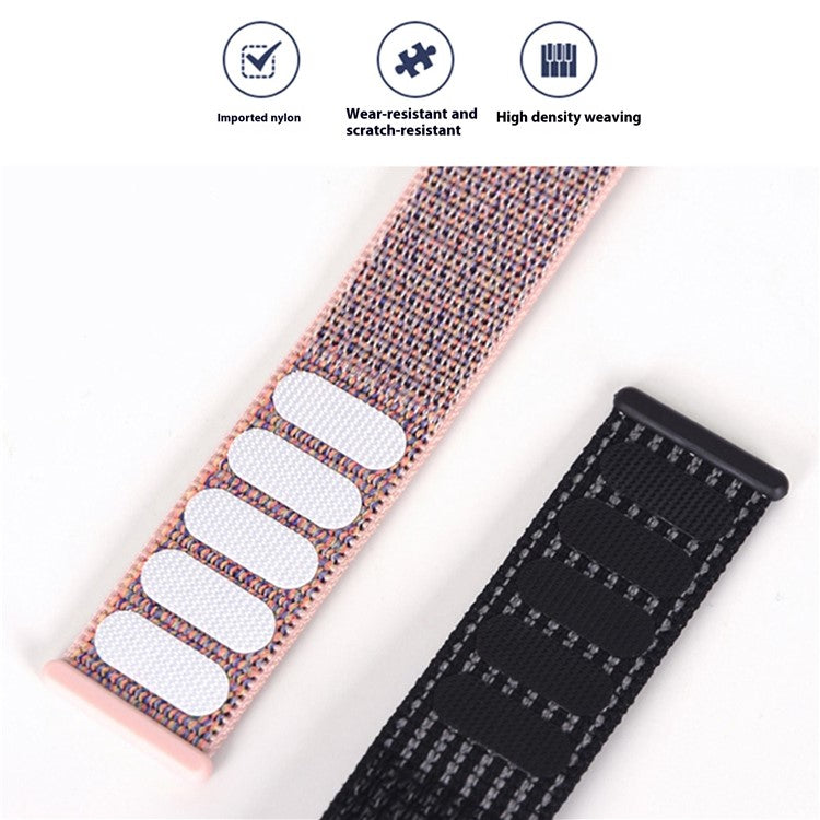 For Samsung Galaxy Watch Ultra 47mm Nylon Replacement Watch Band Magic Tape Loop Strap - Style R