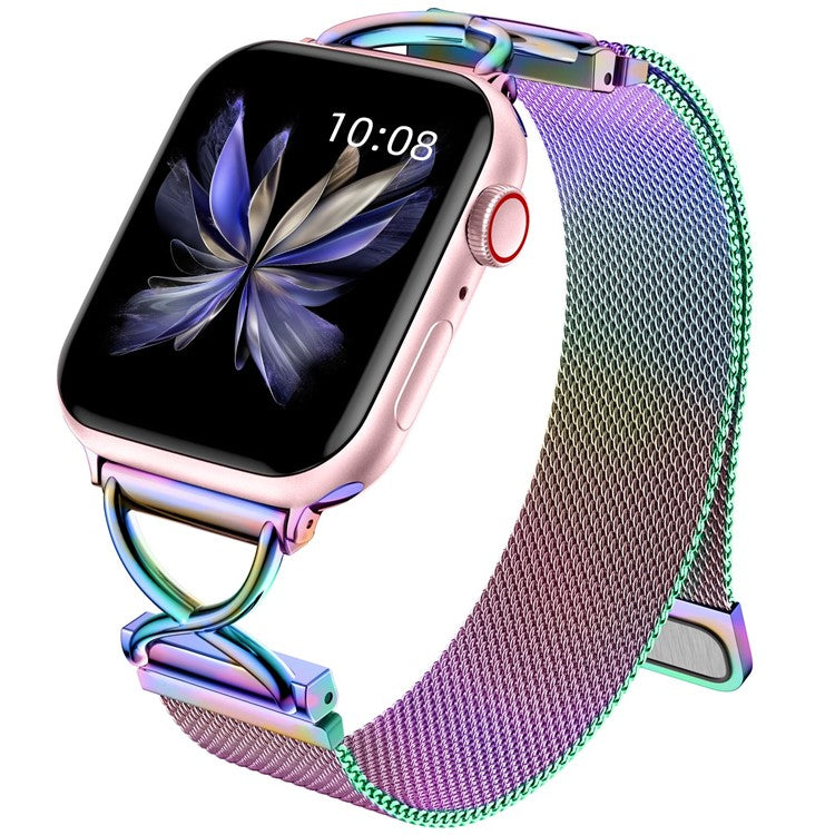 Size L Watch Band For Apple Watch Series 10 9 8 7 SE 6 5 4 3 2 1 42mm 41mm 40mm 38mm Metal Strap Wrist Band - Multi-Color