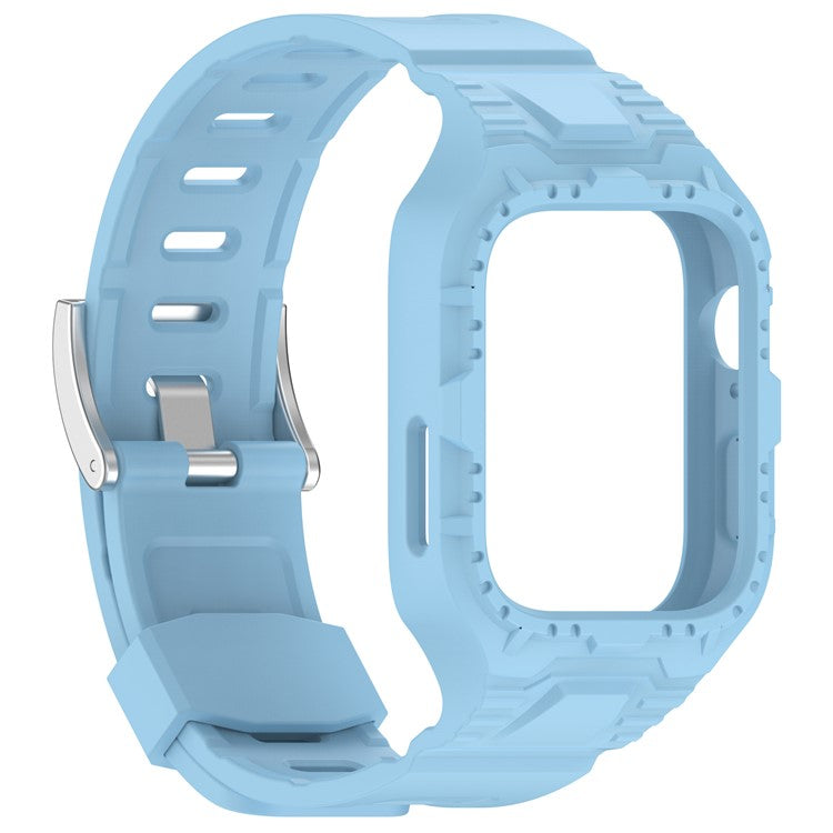 For Huawei Watch Fit 3 Silicone Band Wrist Strap with Watch Case - Blue