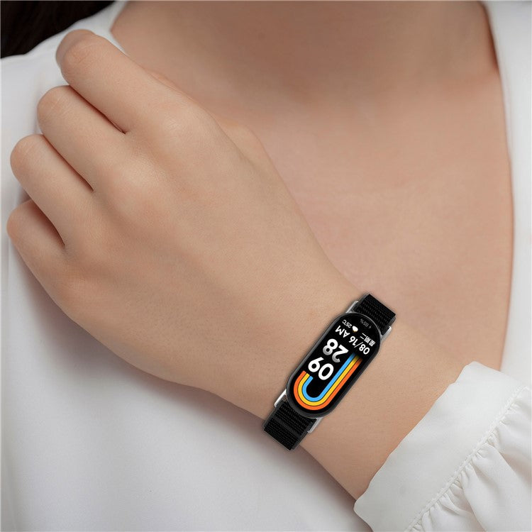 For Xiaomi Smart Band 9 NFC / 9 / 8 NFC / 8 Nylon Wrist Strap Bracelet Band with Magic Tape - Blue