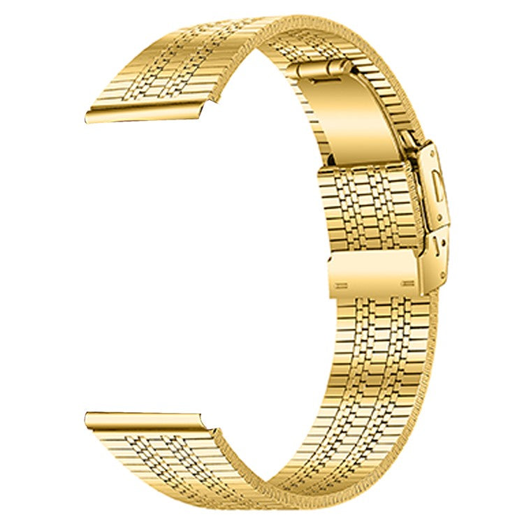 For Fossil Gen 5 Carlyle Stainless Steel Band Five-Bead Watch Strap Replacement - Gold
