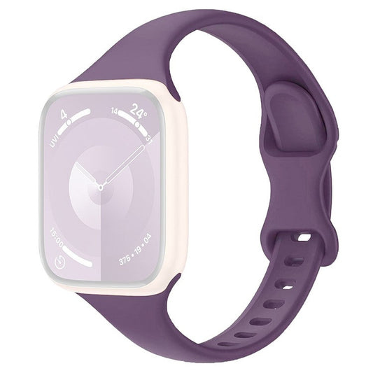 For Apple Watch Series 10 42mm / 9 8 7 41mm / SE (2023) SE (2022) SE 6 5 4 40mm / 3 2 1 38mm Watch Band Silicone Strap - Dark Purple