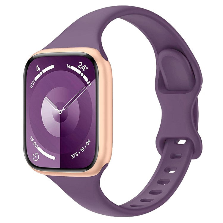 For Apple Watch Series 10 42mm / 9 8 7 41mm / SE (2023) SE (2022) SE 6 5 4 40mm / 3 2 1 38mm Watch Band Silicone Strap - Dark Purple