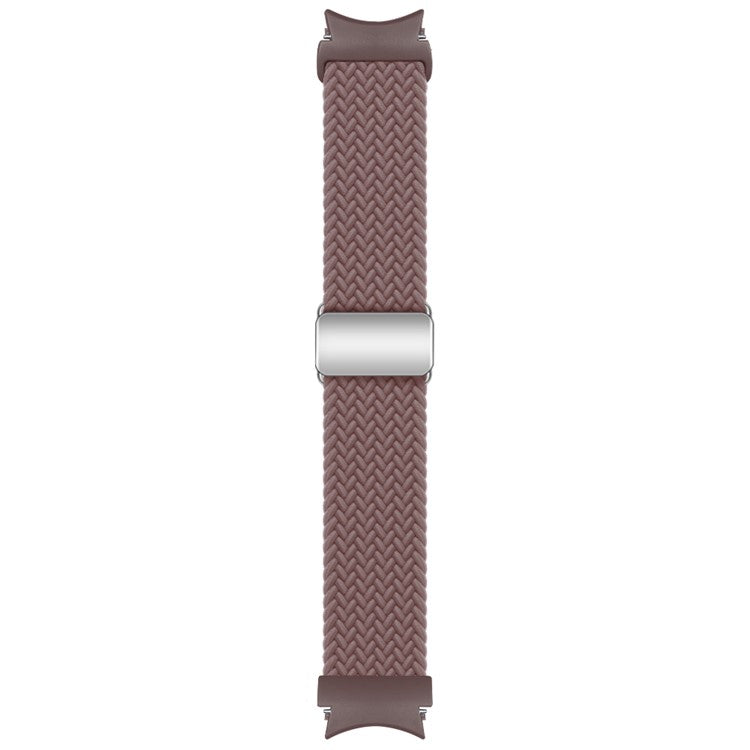 For Samsung Galaxy Watch FE 40mm / Watch7 / 6 / 6 Classic / 5 / 5 Active / 5 Pro / 4 / 4 Classic / 4 Active Braided Watch Band Magnetic Strap - Smoky Purple