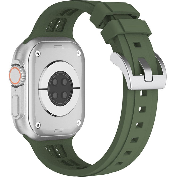 Watch Strap for Apple Watch Series 10 42mm / 9 8 7 41mm / SE (2023) SE (2022) SE 6 5 4 40mm / 3 2 1 38mm Silicone Band - Green