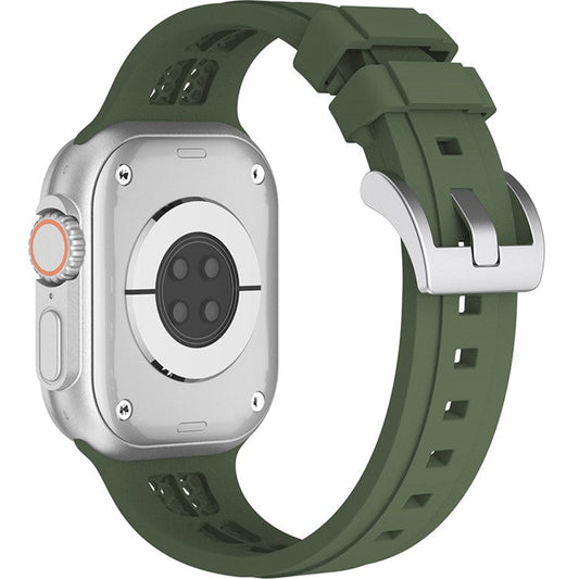 Watch Strap for Apple Watch Series 10 42mm / 9 8 7 41mm / SE (2023) SE (2022) SE 6 5 4 40mm / 3 2 1 38mm Silicone Band - Green