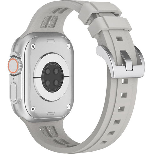 Watch Strap for Apple Watch 10 46mm / Ultra 2 / Ultra 49mm / 9 8 7 45mm / SE (2023) SE (2022) SE 6 5 4 44mm / 3 2 1 42mm Silicone Band - Light Grey