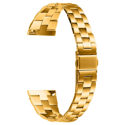 For Huawei Watch GT 2 46mm Stainless Steel Watch Strap Band with Folding Clasp Buckle - Gold