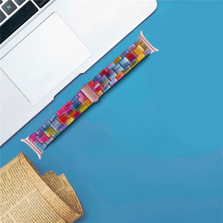 For Samsung Galaxy Watch Ultra 47mm Waterproof Resin Acrylic Watch Strap Buckle Design Wrist Band - Style D