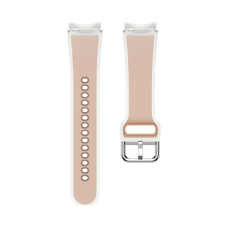 KALEBOL For Samsung Galaxy Watch7 44mm 40mm  /  Watch FE 40mm Silicone Watch Band Glacier Translucent Strap - Translucent Pink