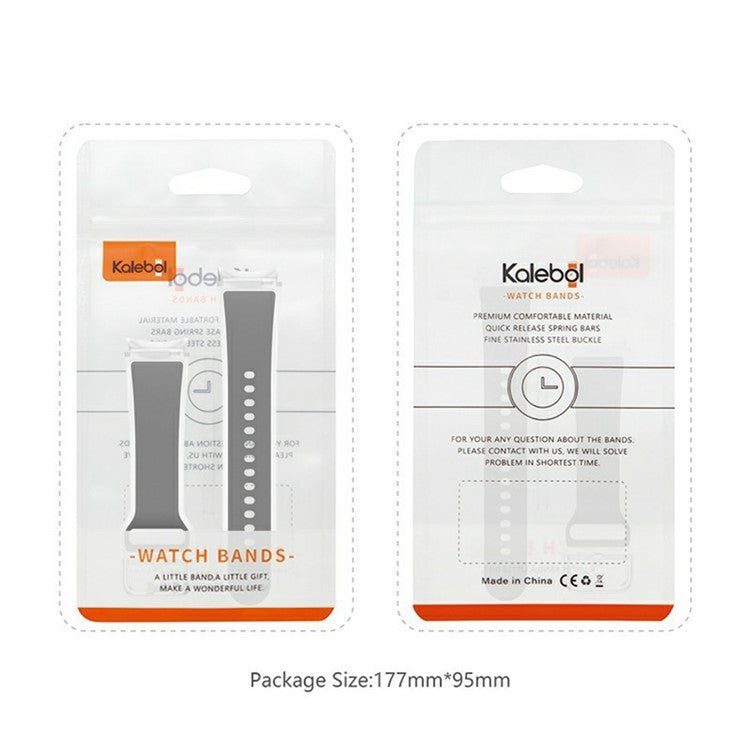 KALEBOL For Samsung Galaxy Watch7 44mm 40mm  /  Watch FE 40mm Silicone Watch Band Glacier Translucent Strap - Translucent Slate Blue
