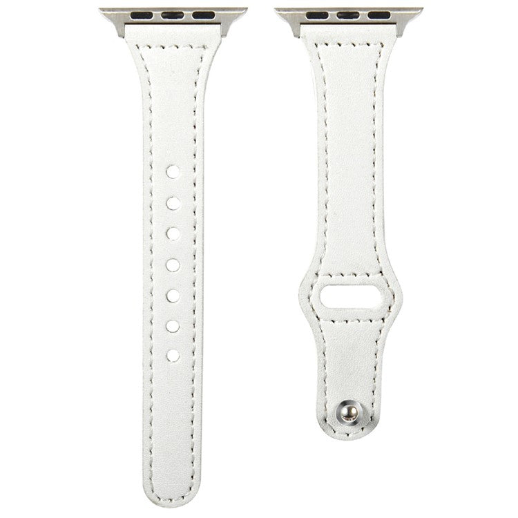 KALEBOL For Apple Watch 10 46mm / Ultra 2 / Ultra 49mm / 9 8 7 45mm / SE (2023) SE (2022) SE 6 5 4 44mm / 3 2 1 42mm Watch Strap, Small Buckle - White