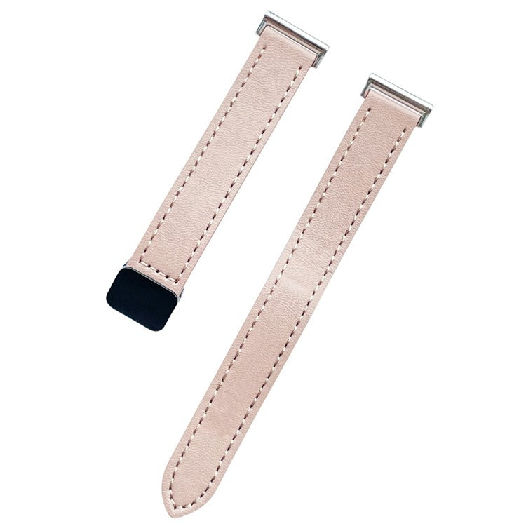 For Samsung Galaxy Watch7 / Watch FE / Watch6 / Watch 5 / Watch4 Universal 20mm Magnetic Buckle Slim Microfiber Leather Watch Strap - Pink