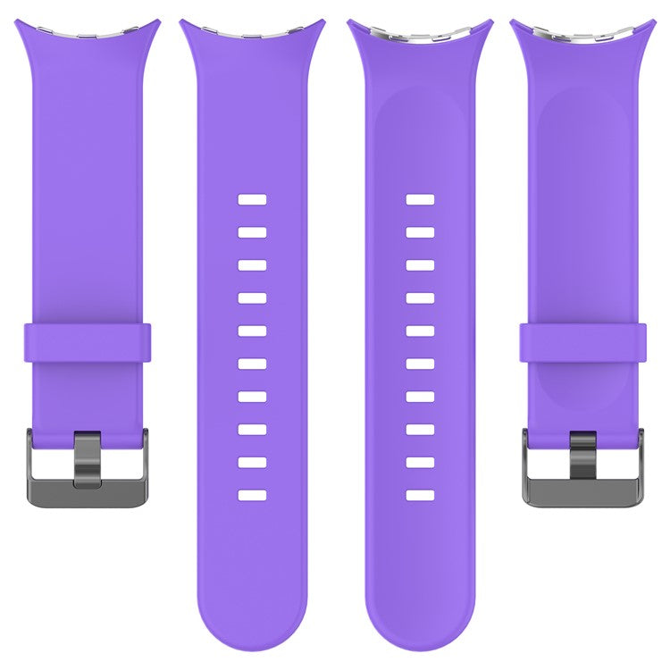 For Google Pixel Watch 3 45mm Silicone Watch Band Replacement Strap with Metal Connector - Purple