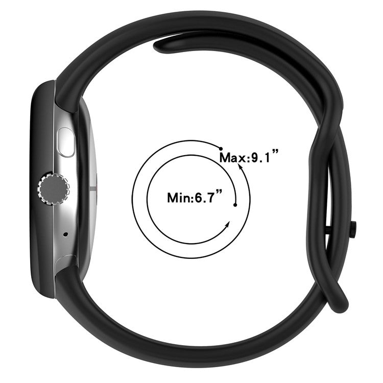 For Google Pixel Watch 3 45mm Replacement Strap 8 Shape Silicone Watch Band with Color Buckle, Size L - Official White
