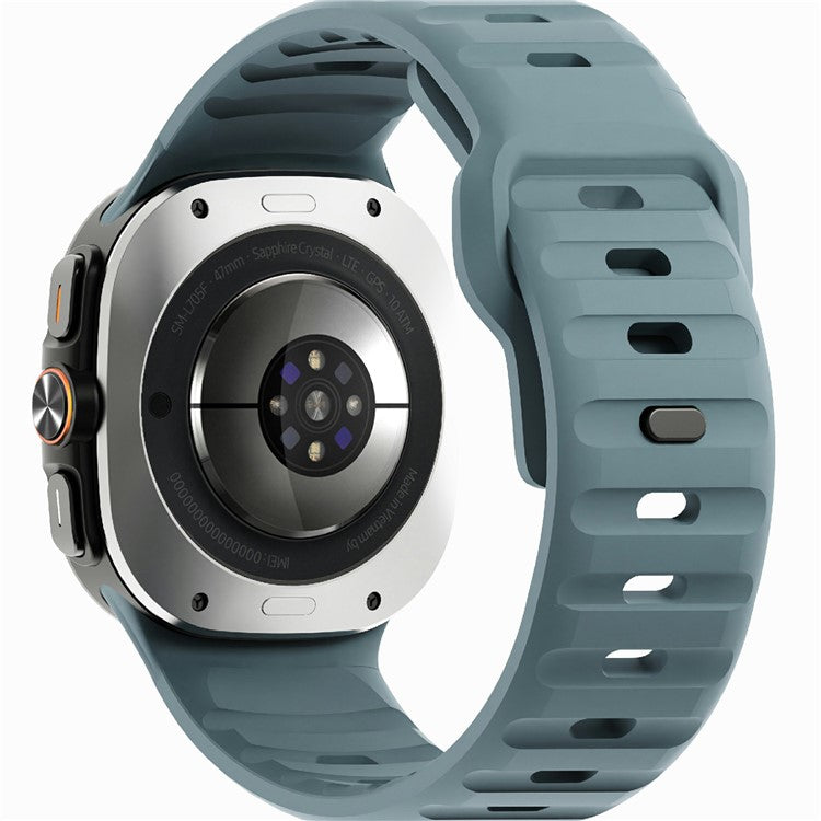 For Samsung Galaxy Watch Ultra 47mm Silicone Watch Band Breathable Sport  Watch Strap - Ocean Blue