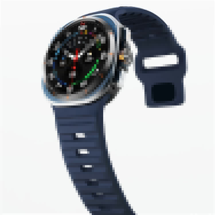 For Samsung Galaxy Watch Ultra 47mm Silicone Watch Band Breathable Sport  Watch Strap - Midnight Blue