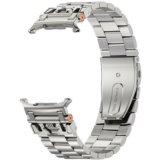 For Samsung Galaxy Watch Ultra 47mm Watch Band Stainless Steel Replacement Strap - Starlight