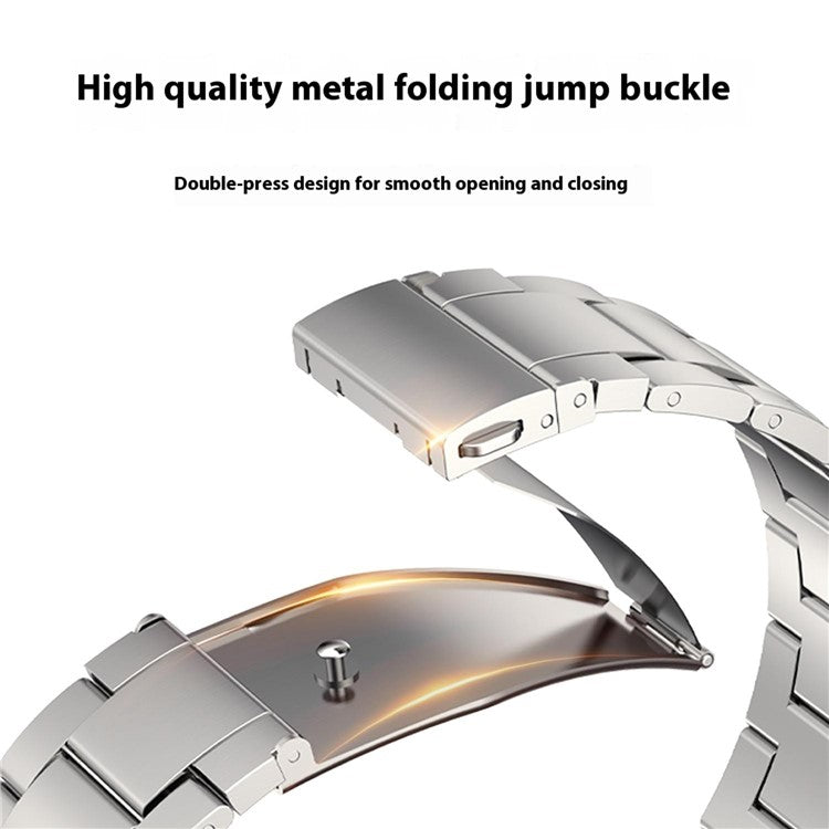 For Samsung Galaxy Watch Ultra 47mm Watch Band Stainless Steel Replacement Strap - Starlight