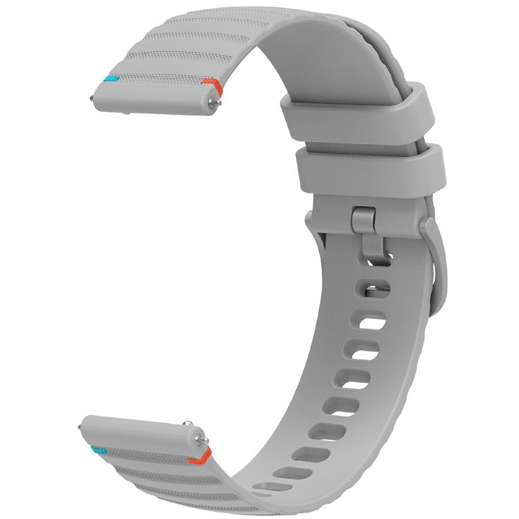 For Samsung Galaxy Watch3 45mm / Galaxy Watch 46mm / Huawei Watch GT 4 46mm Universal 22mm Silicone Watch Strap - Grey