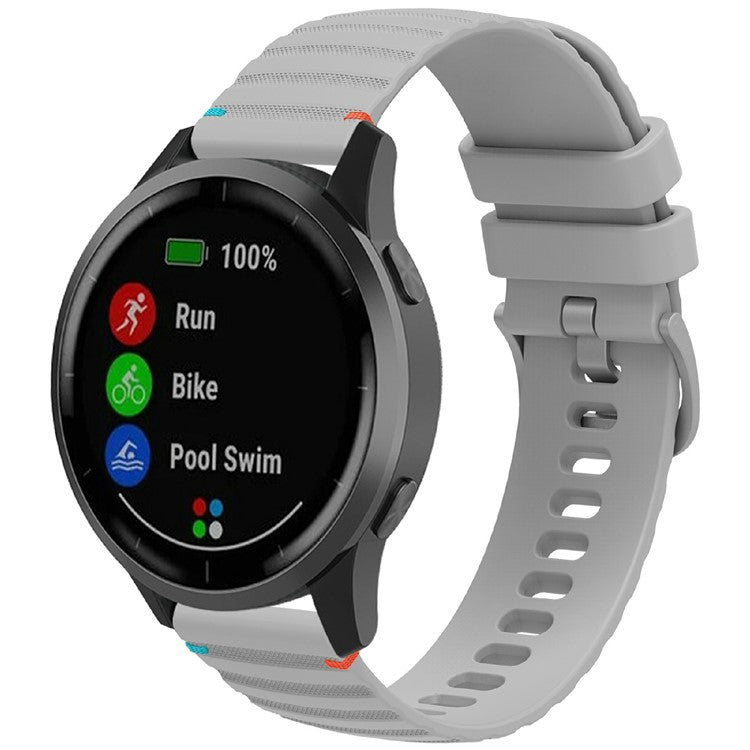 For Samsung Galaxy Watch3 45mm / Galaxy Watch 46mm / Huawei Watch GT 4 46mm Universal 22mm Silicone Watch Strap - Grey