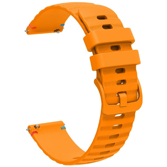 For Huawei Watch GT 4 41mm / Garmin Venu 3S / Garmin Forerunner 265S Universal 18mm Silicone Watch Strap - Amber Yellow
