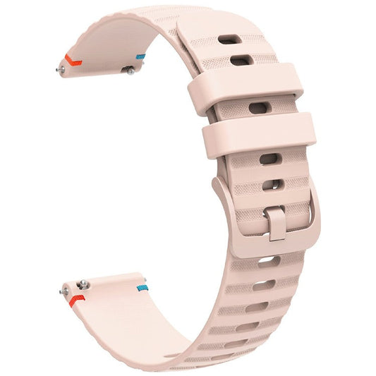 For Huawei Watch GT 4 41mm / Garmin Venu 3S / Garmin Forerunner 265S Universal 18mm Silicone Watch Strap - Rose Pink