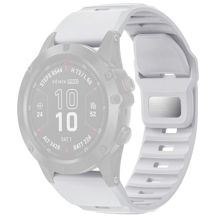 Silicone Strap for Garmin Fenix 7X Pro / Fenix 7X Quickfit 26mm Replacement Watch Band - White