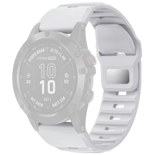 Silicone Strap for Garmin Fenix 7X Pro / Fenix 7X Quickfit 26mm Replacement Watch Band - White