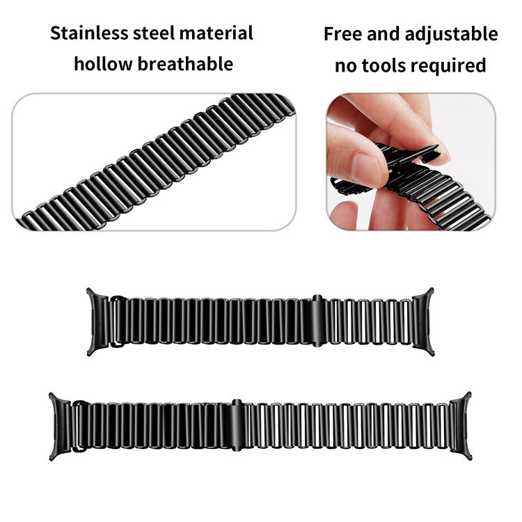For Samsung Galaxy Watch Ultra 47mm Replacement Strap Stainless Steel Smart Watch Band - Black