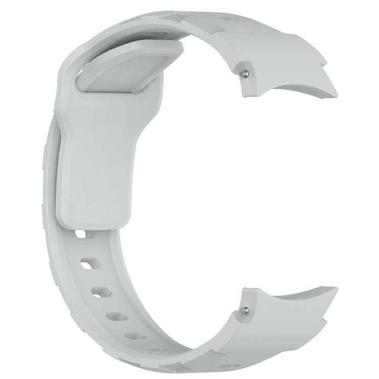 KALEBOL Silicone Band for Samsung Galaxy Watch7 44mm / 40mm Adjustable Watch Strap - Light Grey