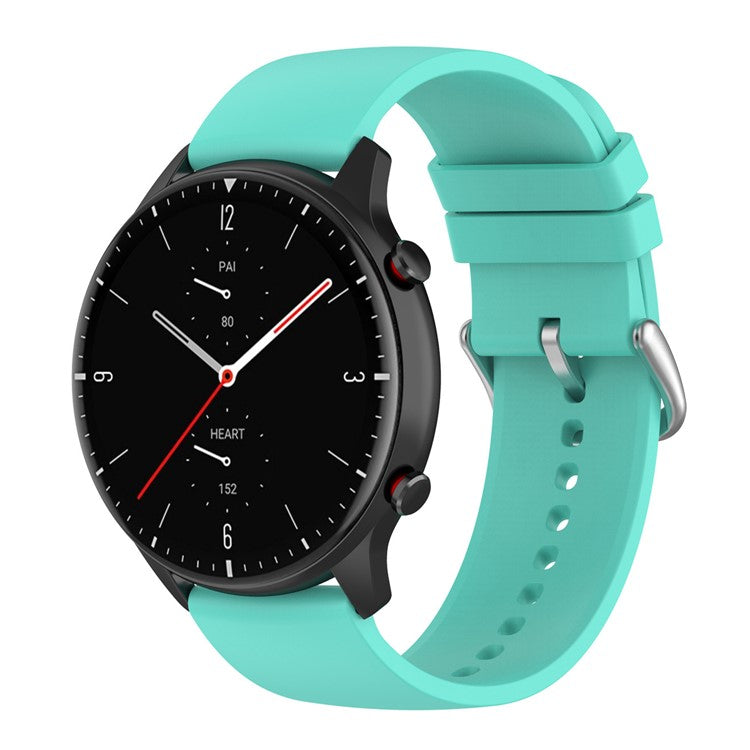 KALEBOL 22mm Silicone Strap for Huawei Watch 4 / 4 Pro / GT 4 46mm Round End Watch Band - Lake Blue