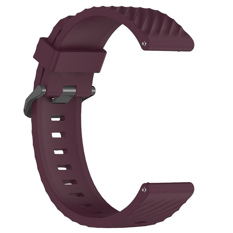 KALEBOL 22mm Silicone Band for Huawei Watch 4  /  4 Pro  /  GT 4 46mm Tire Pattern Watch Strap  - Wine Red