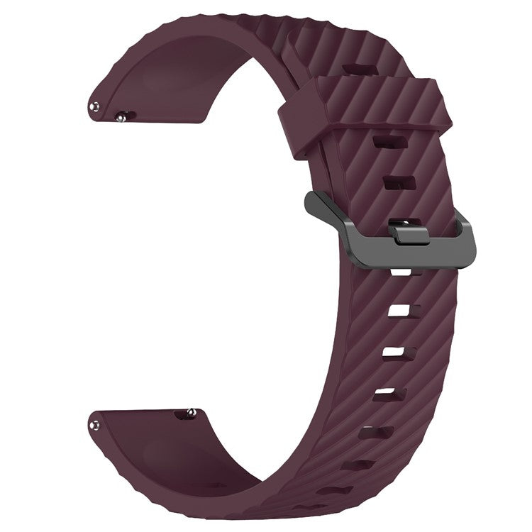 KALEBOL 22mm Silicone Band for Huawei Watch 4  /  4 Pro  /  GT 4 46mm Tire Pattern Watch Strap  - Wine Red