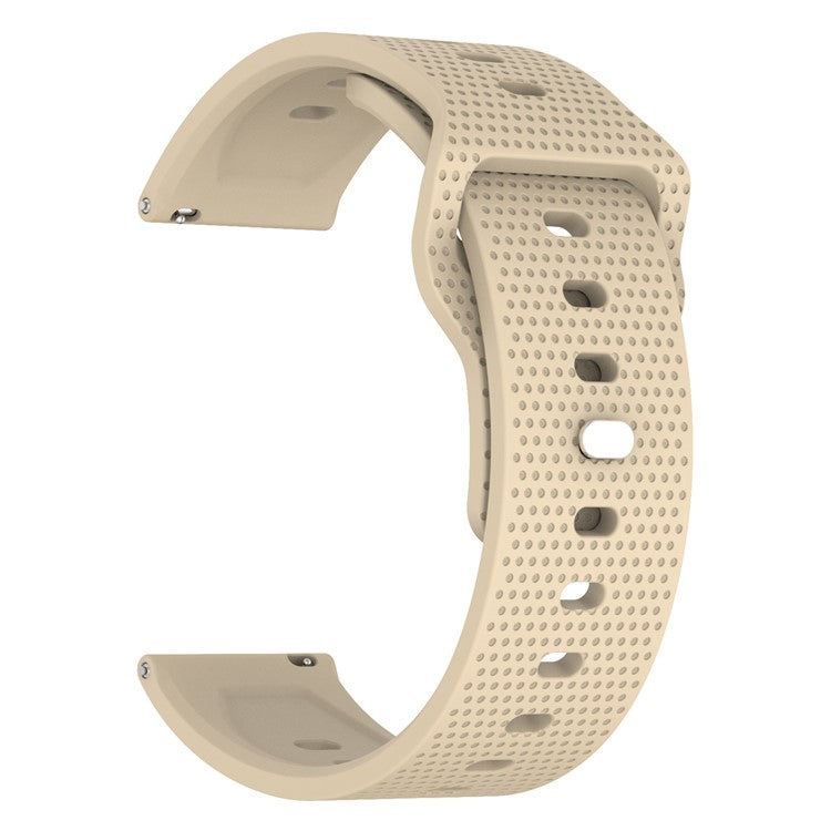 KALEBOL 22mm Strap for Huawei Watch 4 / 4 Pro / GT 4 46mm Dots Silicone Watch Band - Beige