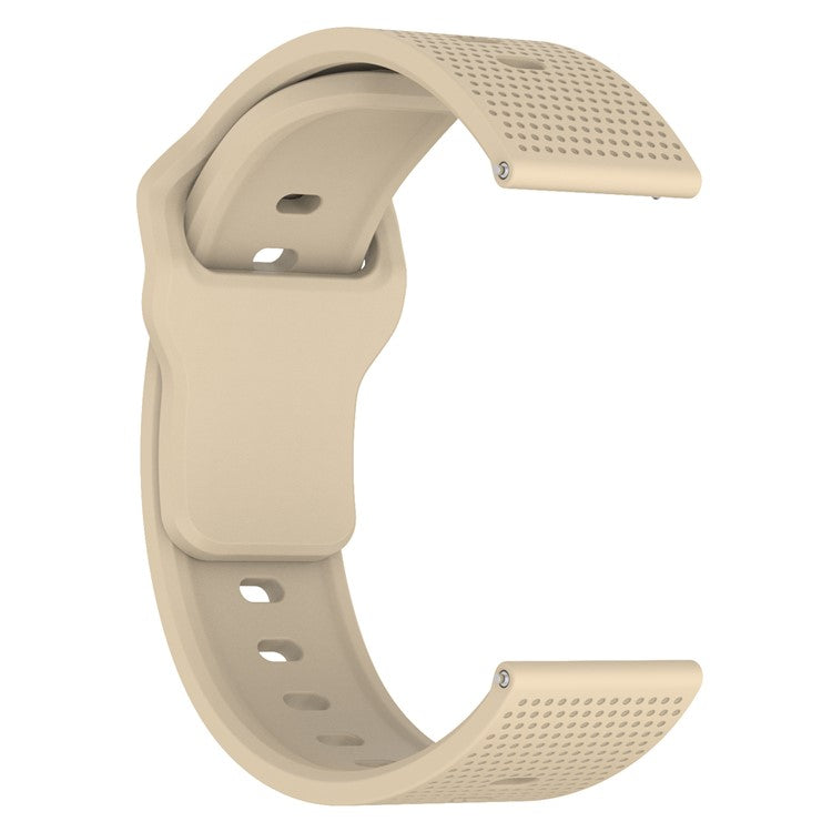 KALEBOL 22mm Strap for Huawei Watch 4 / 4 Pro / GT 4 46mm Dots Silicone Watch Band - Beige