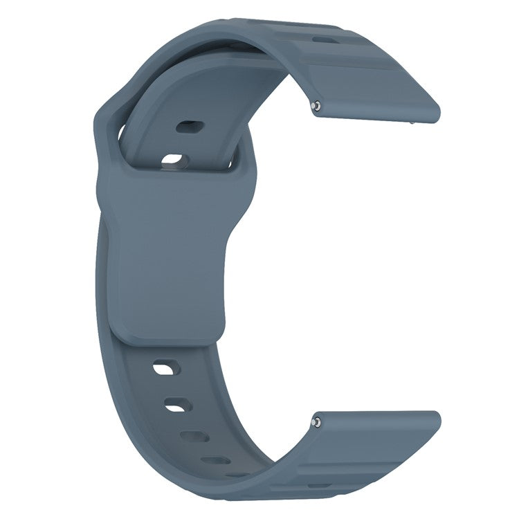 KALEBOL 22mm Silicone Strap for Huawei Watch 4 / 4 Pro / GT 4 46mm Wave Design Watch Band - Navy Blue