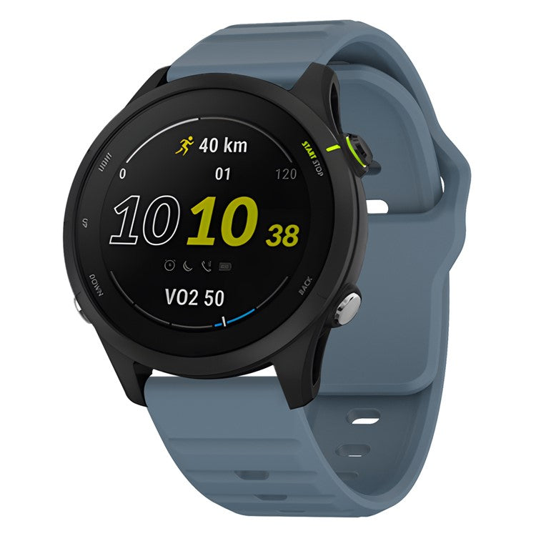 KALEBOL 22mm Silicone Strap for Huawei Watch 4 / 4 Pro / GT 4 46mm Wave Design Watch Band - Navy Blue