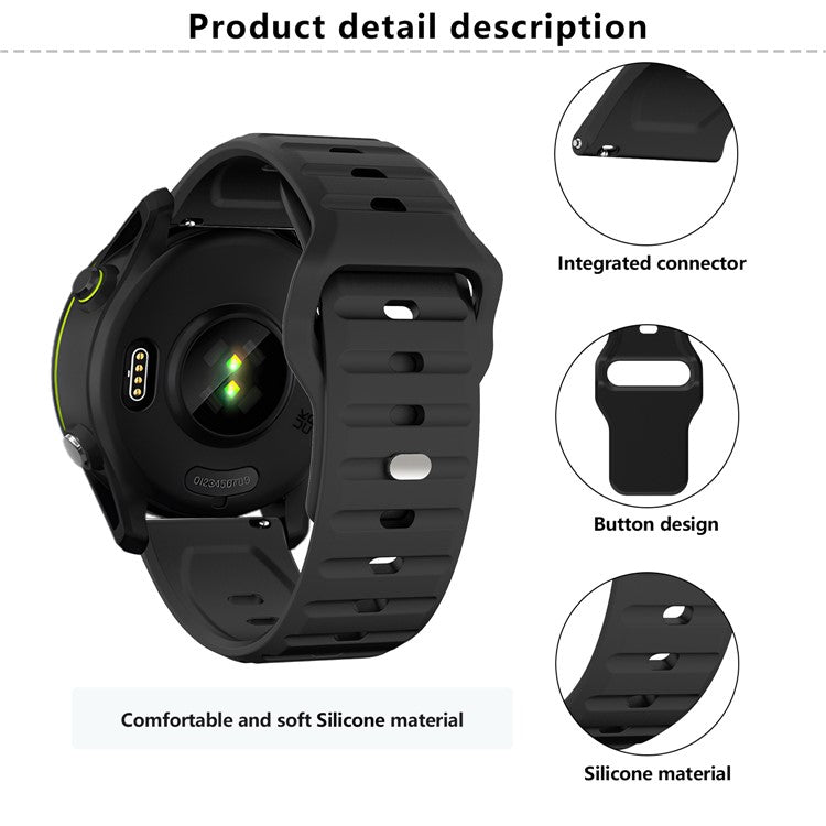 KALEBOL 20mm Silicone Strap for Huawei Watch GT 3 42mm / GT 3 Pro 43mm Wave Design Watch Band - Rose Pink