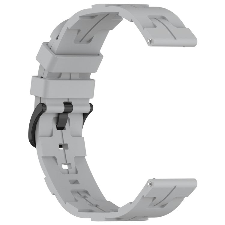 KALEBOL 22mm Silicone Band for Huawei Watch 4 / 4 Pro / GT 4 46mm Round Tail Watch Strap - Grey