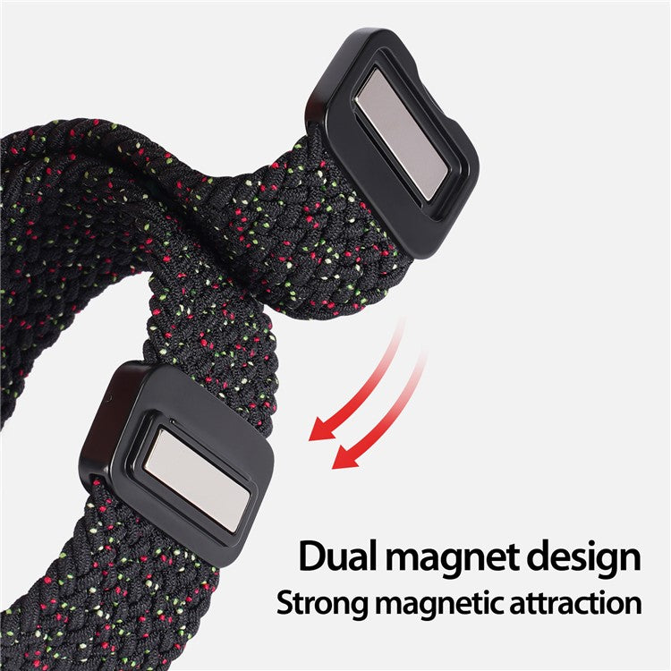 DUX DUCIS Mixture Pro Series For Samsung Galaxy Watch Ultra 47mm Nylon Braided Watch Band Magnetic Strap - Black