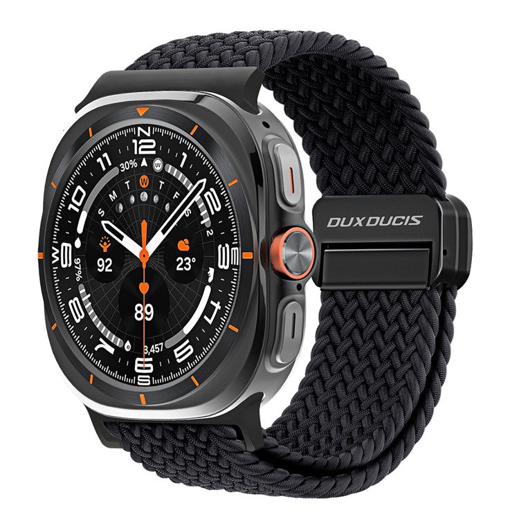DUX DUCIS Mixture Pro Series For Samsung Galaxy Watch Ultra 47mm Nylon Braided Watch Band Magnetic Strap - Midnight