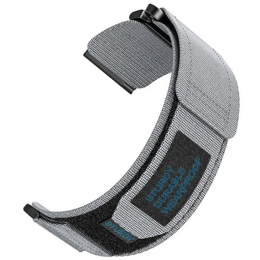 24mm Nylon Watch Band for Suunto 9 / 7 / Spartan Sport Wrist HR Baro  Loop Fastener Strap - Grey