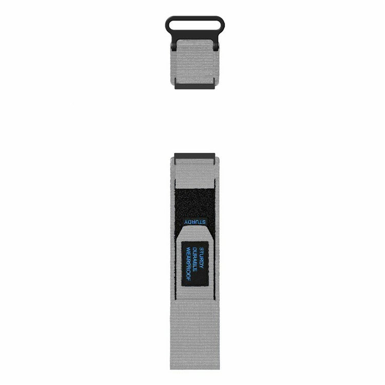 24mm Nylon Watch Band for Suunto 9 / 7 / Spartan Sport Wrist HR Baro  Loop Fastener Strap - Grey