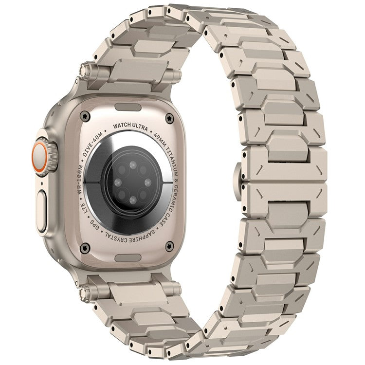 Strap for Apple Watch Series 10 46mm / Ultra 2 / Ultra 49mm / Series 9 8 7 45mm / SE (2023) SE (2022) SE 6 5 4 44mm / 3 2 1 42mm Stainless Steel Band - Titanium