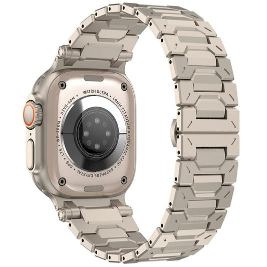 Strap for Apple Watch Series 10 46mm / Ultra 2 / Ultra 49mm / Series 9 8 7 45mm / SE (2023) SE (2022) SE 6 5 4 44mm / 3 2 1 42mm Stainless Steel Band - Titanium