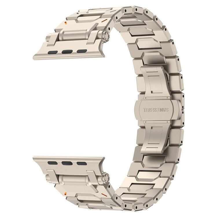 Strap for Apple Watch Series 10 46mm / Ultra 2 / Ultra 49mm / Series 9 8 7 45mm / SE (2023) SE (2022) SE 6 5 4 44mm / 3 2 1 42mm Stainless Steel Band - Titanium