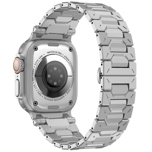 Strap for Apple Watch Series 10 46mm / Ultra 2 / Ultra 49mm / Series 9 8 7 45mm / SE (2023) SE (2022) SE 6 5 4 44mm / 3 2 1 42mm Stainless Steel Band - Silver