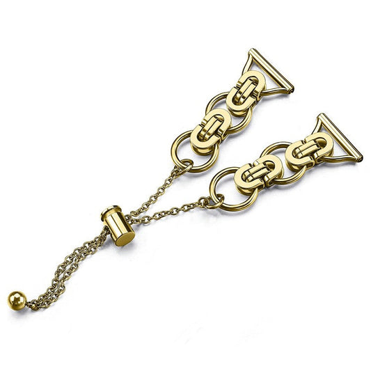 For Samsung Galaxy Watch7 44mm / 40mm Smart Watch Band Single Chain Style Metal Bracelet - Gold