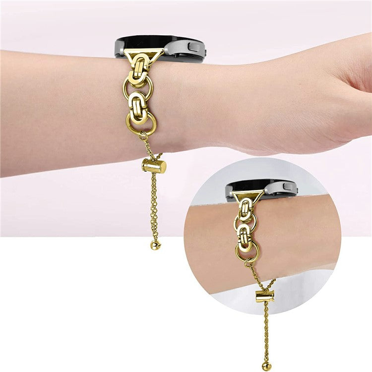 For Samsung Galaxy Watch7 44mm / 40mm Smart Watch Band Single Chain Style Metal Bracelet - Gold